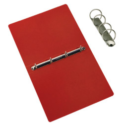 Raccoglitore Presspan - A4 - 4 anelli 25 mm - dorso 4 cm - rosso - Cartotecnica del Garda