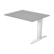 Allungo reversibile dx/sx per scrivanie Easy - 80 x 60 cm - Grigio/grigio alluminio