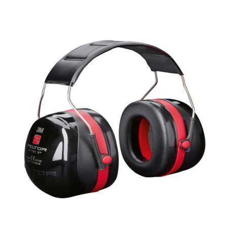 Cuffia protettiva Peltor Optime III - SNR 35 dB - nero/rosso - 3M