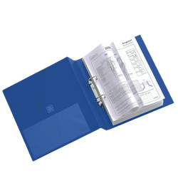 Raccoglitore Stelvio - 22 x 30 cm - 2 anelli a R 25 mm - dorso 3 cm - blu - Sei Rota