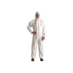 3M 4510 - Tuta da lavoro - usa e getta - M - laminato microporoso in PE - bianco - PPE Category III, Type 5/6