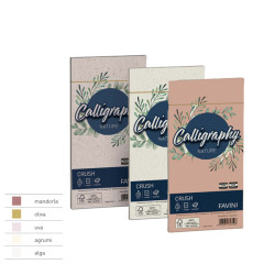 Busta Calligraphy Nature Crush - 110 x 220 mm - 100 gr - giallo agrumi - Favini - conf. 25 pezzi