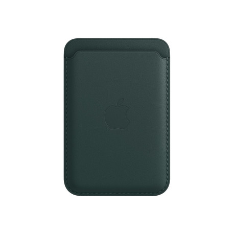 Apple - Astuccio per telefono cellulare / carta di credito - con MagSafe - pelle - verde foresta - per iPhone 12, 13, 14