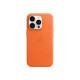 Apple - Cover per cellulare - con MagSafe - pelle - arancione - per iPhone 14 Pro