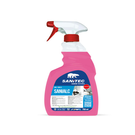 Detergente multisuperficie Sanialc - trigger 750 ml - alcolico - Sanitec