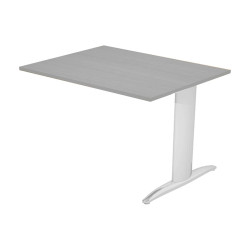Allungo reversibile dx/sx per scrivanie Easy - 80 x 60 cm - Grigio/metal cromato