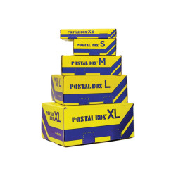 Blasetti Postal Box - Pacco postale - taglia S - 26 cm x 19 cm x 10 cm - autoadesiva - pacco da 20