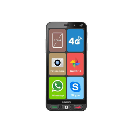 Brondi Amico Smartphone S - 4G smartphone - dual SIM - RAM 1 GB /Memoria Interna 8 GB - microSD slot - display LCD - 5.7" - rea
