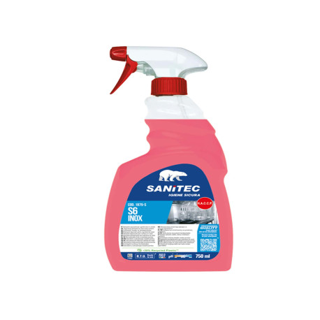 Detergente sgrassante S6 Inox - per superfici - 750 ml - Sanitec