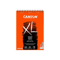 CANSON XL - Blocco da disegno - rilegatura a spirale - A4 - 20 fogli - bianco naturale