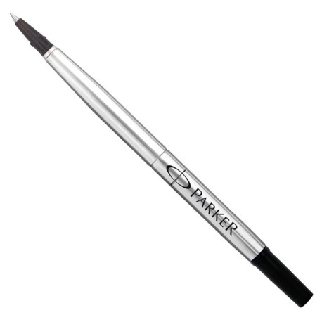 Refill roller Quink standard - punta fine - metallo - nero - Parker