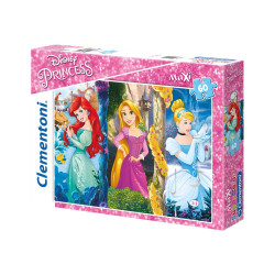 Clementoni SuperColor Maxi Disney Princess - Principessa - puzzle - 60 pezzi