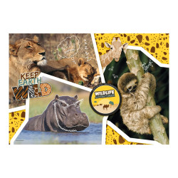 Clementoni SuperColor National Geographic Kids - Avventura nella natura selvaggia - puzzle - 104 pezzi