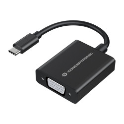 Conceptronic ABBY - Adattatore video - USB-C (M) a HD-15 (VGA) (F) filettato