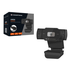 Conceptronic AMDIS04B - Webcam - colore - 1920 x 1080 - 1080p - focale fisso - audio - USB 2.0 - 5 V c.c.