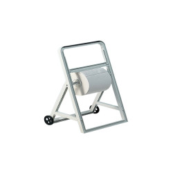 Dispenser a cavalletto con ruote per bobine asciugatutto - ABS - 51,5x47x91 cm - bianco - Mar Plast