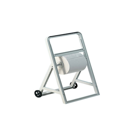 Dispenser a cavalletto con ruote per bobine asciugatutto - ABS - 51,5x47x91 cm - bianco - Mar Plast
