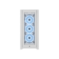 CORSAIR iCUE 5000X RGB QL Edition - Mid tower - pannello laterale finestrato (vetro temperato) - senza alimentazione (ATX) - bi