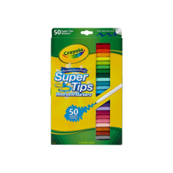 Crayola Super Tips - Marcatore - non permanente - colori assortiti (pacchetto di 50)