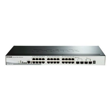 D-Link DGS 1510-28P - Switch - L3 - intelligente - 24 x 10/100/1000 (PoE+) + 2 x Gigabit SFP + 2 x 10 Gigabit SFP+ - desktop, m