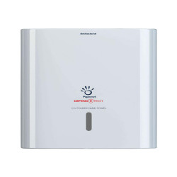 Dispenser asciugamani Defend Tech - piegati C/V - 33,6 x 14,5 x 30 cm - bianco - Papernet