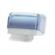 Dispenser asciugamani in rotolo/fogli - 30x19,5x25,1 cm - plastica - bianco/azzurro trasparente - Mar Plast
