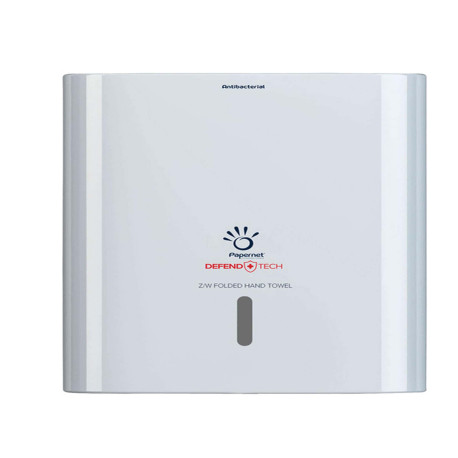 Dispenser asciugamani piegati a Z/W Hi-Tech - 29 x 10,8 x 33,6 cm - bianco - Papernet