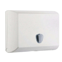 Dispenser asciugamani Woodplastic - piegati a V e Z - 30 x 13,6 x 29 cm - 500 fogli - bianco - Mar Plast