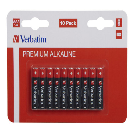 Pila ministilo AAA - 1,5V - alcaline - 49874 - Verbatim - blister 10 pezzi