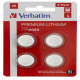Micropile CR2032 - 3V - a pastiglia - litio - Verbatim - blister 4 pezzi