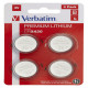 Micropile CR2430 - 3V - a pastiglia - litio - Verbatim - blister 4 pezzi