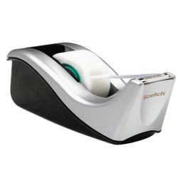 Dispenser C60 - per nastri 33 m - 4 rotoli Scotch Magic 810 inclusi - nero/argento - Scotch