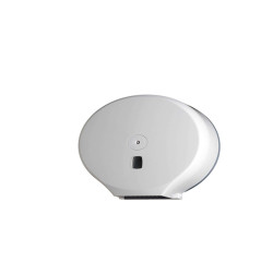 Dispenser carta igienica Basica rotolo Maxi Jumbo - 34,7 x 13,7 x 35,5 cm - rotolo diametro 30 cm - bianco - Medial