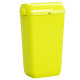 Cestino gettacarte Skin - con coperchio - 54,5 x 22,5 x 33,5 cm - 23 L - giallo fluo - Mar Plast