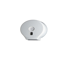 Dispenser carta igienica Basica rotolo Mini Jumbo - 28,2 x 12 x 29,4 cm - rotolo diametro 23 cm - bianco - Medial