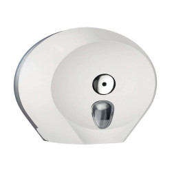 Dispenser carta igienica EColored rotolo Mini Jumbo - 27 x 12,8 x 27,3 cm - rotolo diametro 23 cm - adamello white - Mar Plast