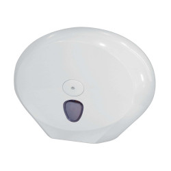 Dispenser carta igienica rotolo Maxi Jumbo - 33,5 x 12,8 x 33,5 cm - rotolo diametro 29 cm - bianco - Mar Plast