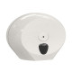 Dispenser carta igienica Woodplastic rotolo Mini Jumbo plus - 27,3 x 12,8 x 27 cm - rotolo diametro 23 cm - bianco - Mar Plast