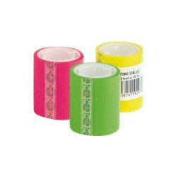 Eurocel MEMOGRAPH - Dispenser con nastro per etichette - a mano - 50 mm x 10 m - pellicola PVC - giallo trasparente fluorescent