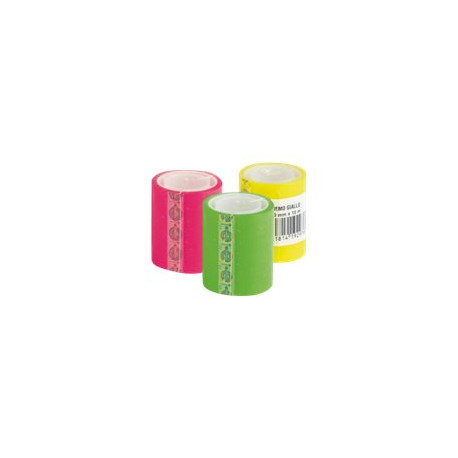 Eurocel MEMOGRAPH - Nastro per etichette - 50 mm x 10 m - pellicola PVC - rosa trasparente fluorescente
