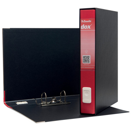 Registratore Dox 5 - dorso 5 cm - protocollo 23 x 34 cm - rosso - Esselte Dox