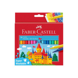 Faber-Castell CASTLE - Penna punta in fibra - colori assortiti (pacchetto di 36)
