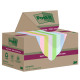 Blocco foglietti Post it® SuperSticky Green - 622R-SS12COL - 47,6 x 47,6 mm - carta riciclata - colori pastello assortiti - 70 