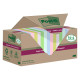 Blocco foglietti Post it® SuperSticky Green - SSCOL14+4 - 76 x 76 mm - carta riciclata - colori pastello assortiti - 70 fogli -