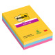 Blocco Post it® Super Sticky - 4690-3SS-CARN - a righe - 101 x 152 mm - colori Carnival - 90 fogli - Post it® - conf. 3 pezzi