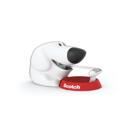 Dispenser Fido - per nastri 33 m - 1 rotolo Scotch Magic 810 incluso - bianco/nero - Scotch