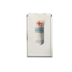 Dispenser per sacchetti igienici - capacità 60 sacchetti - 13,5x5,5x29,5 cm - bianco - Mar Plast