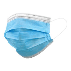 GIMA GISAFE - Maschera chirurgica - usa e getta - tessuto non tessuto - blu chiaro - Classe 1 (pacchetto di 10)