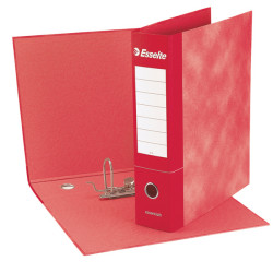 Registratore Essentials G75 - dorso 8 cm - protocollo 23 x 33 cm - rosso - Esselte