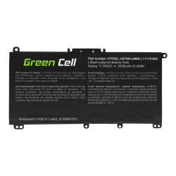 Green Cell - Batteria per portatile (equivalente a: HP HT03XL) - polimero di litio - 3 celle - 3550 mAh - nero - per HP 240 G7 